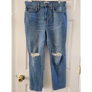 Madewell Women The perfect vintage Cropped Distressed Jeans Size 31